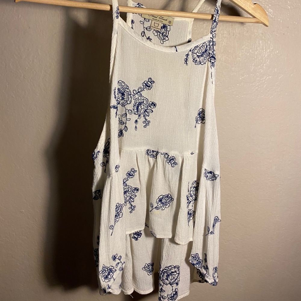 embroidered halter top